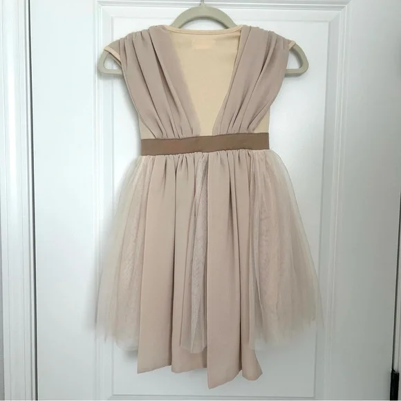 Elegant Cream Kids Dress - Picture 5 of 6